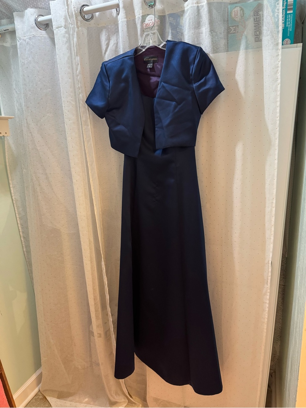Scott McClintock Navy Maxi Dress with Bolero